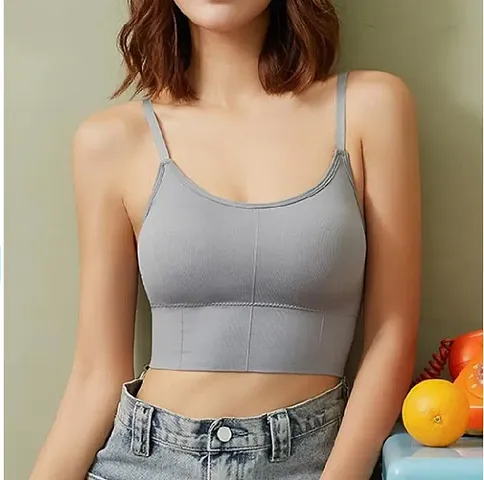 RANNADE Stylish Cotton Bra with Pad, Women's T-Shirt Lightly Padded Bra for Daily Use Cum Free Size Padded Bra, Slip On Bra, Cute Bra, Crop Top Special Pack of 1