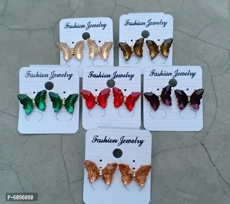 New Fancy Butter-Fly Design Earrings Set for Girl and Women Combo Set of 6