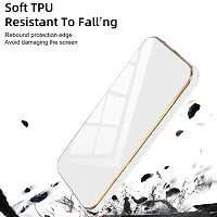 Flycase Poco F1 Back Cover | Soft Silicone Electroplated 6D Chrome Flexible Bumper Back Cover Case for Poco F1 (White)-thumb3