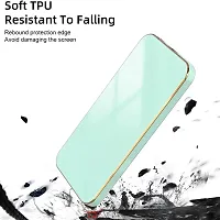 Flycase Poco F1 Back Cover | Soft Silicone Electroplated 6D Chrome Flexible Bumper Back Cover Case for Poco F1 (Lite Green)-thumb2