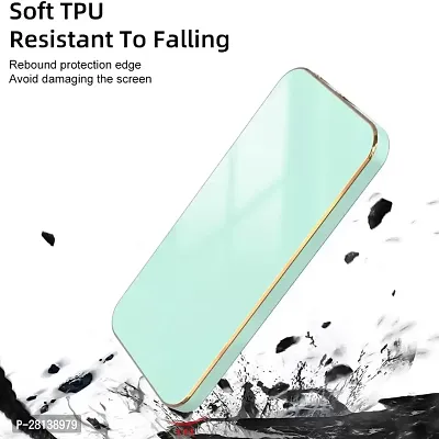 Flycase Poco F1 Back Cover | Soft Silicone Electroplated 6D Chrome Flexible Bumper Back Cover Case for Poco F1 (Lite Green)-thumb3