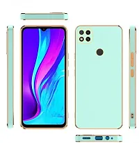 Flycase  Back Cover | Soft Silicone Electroplated 6D Chrome Flexible Bumper Back Cover Case For Redmi 10A / Redmi 9 / Redmi 9C / Redmi 9 Activ / Poco C31 (Lite Green)-thumb1