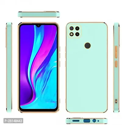 Flycase  Back Cover | Soft Silicone Electroplated 6D Chrome Flexible Bumper Back Cover Case For Redmi 10A / Redmi 9 / Redmi 9C / Redmi 9 Activ / Poco C31 (Lite Green)-thumb2