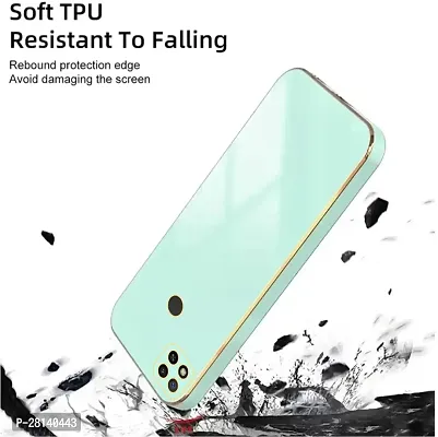 Flycase  Back Cover | Soft Silicone Electroplated 6D Chrome Flexible Bumper Back Cover Case For Redmi 10A / Redmi 9 / Redmi 9C / Redmi 9 Activ / Poco C31 (Lite Green)-thumb4