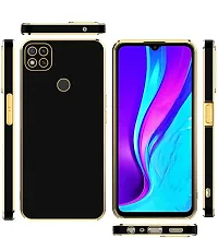 Flycase Back Cover Case for Mi Redmi 10A |10A Sport | Redmi 9 | Redmi 9 Activ | 9C | Poco C31 | Luxury 6D Chrome Design | Shockproof Soft TPU | Camera  Screen Protection | Stylish Back Case (Black)-thumb2