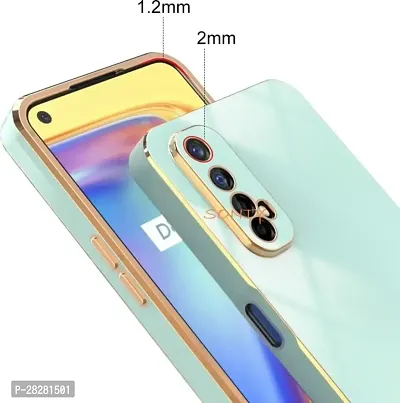 Electroplated Chrome 6D Gold Plated Frame Back Cover for Realme 7, Realme Narzo 20 Pro  (Green, Pack of 1)-thumb2