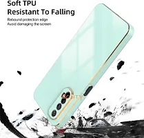 Electroplated Chrome 6D Gold Plated Frame Back Cover for Realme 7, Realme Narzo 20 Pro  (Green, Pack of 1)-thumb2