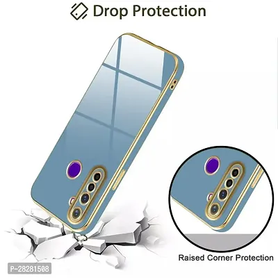 Blue Color 6D Chrome Back Cover Case for Realme 5 Realme 5i Realme 5S Realme Narzo 10-thumb2