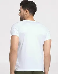 GLITO Printed Men Round Neck White Thirt BZ PRNTO-thumb1