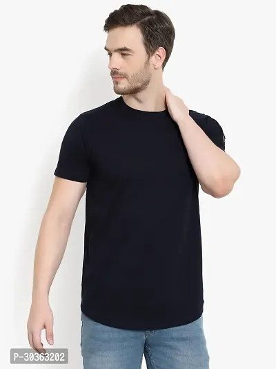 Trendy Stylish Cotton Blend Round Neck Tees for Men-thumb0