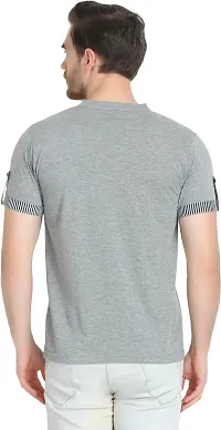 Trendy Stylish Cotton Blend Round Neck Tees for Men-thumb1