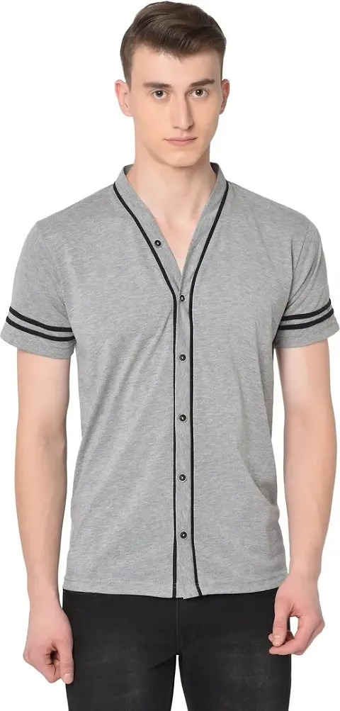 Men's Solid V Neck Tees