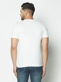 GLITO Solid Men Round Neck White Thirt BZ RN0602004D-thumb1