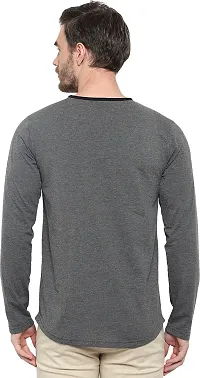 GLITO Solid Men Square Neck Grey Thirt BZ RN0602030-thumb1