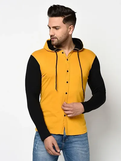 GLITO Colorblock Men Hooded Neck Thirt BZ RN0602076