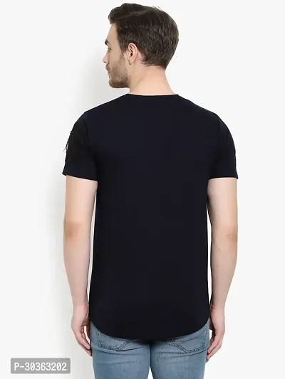 Trendy Stylish Cotton Blend Round Neck Tees for Men-thumb2