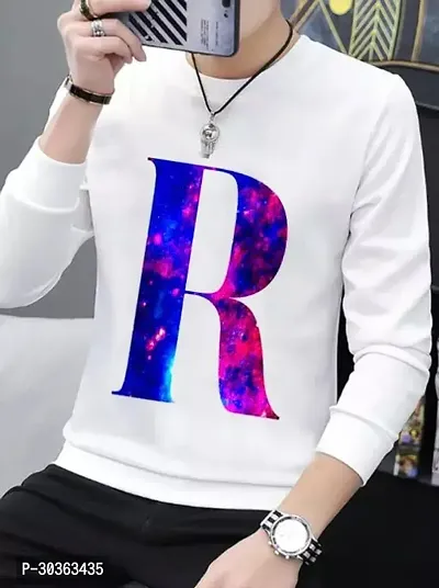 GLITO Printed Men Round Neck White Thirt BZ PRNTF-R065-thumb0