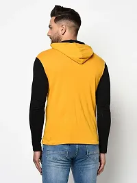 GLITO Colorblock Men Hooded Neck Yellow Thirt BZ RN0602076-thumb1