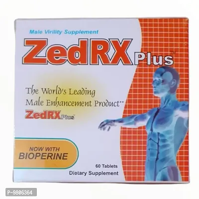 ZedRX Plus - Penis Enlargement and Erectile Dysfunction Cure Pills - One Box - 60 Tablets