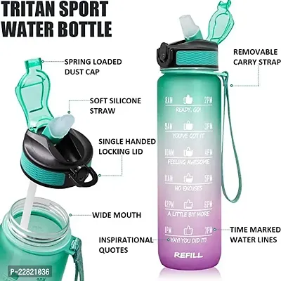 Rainbow Bottle 1 Liter Naturally Simple Unbreakable Silicone Water Bottle 1 Litres-thumb2