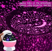 Sky Moon Star Projector Night Lamp with 360 Degree Rotation, 4 LED Bulbs, 3 Mode Color Changing Light and USB Cable for Kid's Bedroom-thumb1