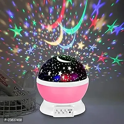 Sky Moon Star Projector Night Lamp with 360 Degree Rotation, 4 LED Bulbs, 3 Mode Color Changing Light and USB Cable for Kid's Bedroom-thumb3