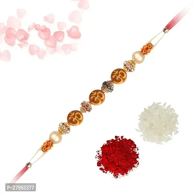 Rakhi for Brother - Multicolor Beads Mauli Thread Rakhi