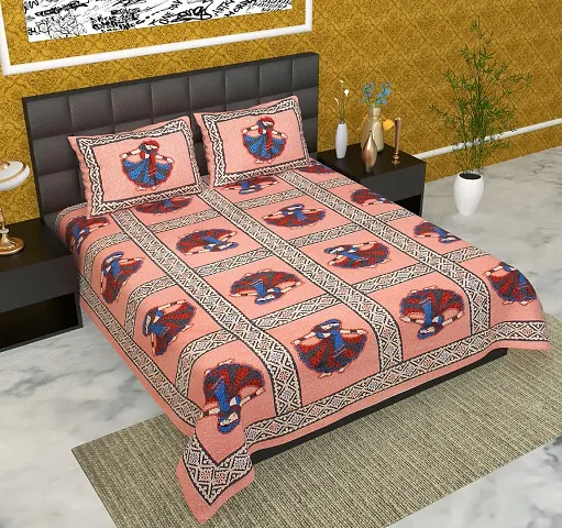 Cotton Printed Double Bedsheets