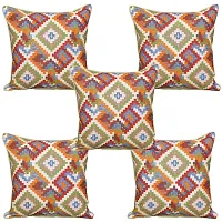 Bilberry Furnishing by Preeti Grover Cotton, Decorative Hand Made Cotton 200 TC Cushion Cover (24"" X 24"" _Green), Perfect for Gifting and Upgrading Your Home Decor-thumb2