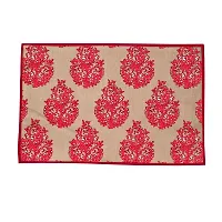 Bilberry Furnishing By Preeti Grover Red Paisley Printed Cotton Table Mat?for 6 Seater (Mat_102) Pack of 6-thumb1