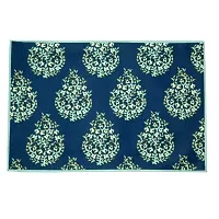 Bilberry Furnishing By Preeti Grover Blue Paisley Printed Cotton Table Mat?for 6 Seater (Mat_101) Pack of 6-thumb1