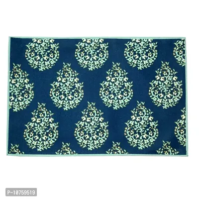 Bilberry Furnishing By Preeti Grover Blue Paisley Printed Cotton Table Mat?for 6 Seater (Mat_101) Pack of 6-thumb2