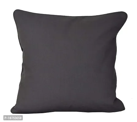 Bilberry Furnishing By Preeti Grover Cotton 5 Piece Decor Ative Plain Cushion Cover (16 X 16 Inch) Black, Perfect for Gifting and Upgrading Your Home Decor