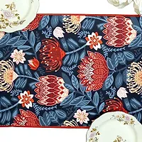 Bilberry Furnishing by Preeti Grover Cotton Blend 180TC Table Runner (Blue, Large)-thumb1