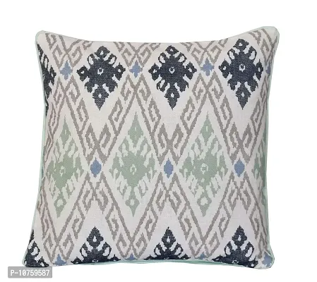 Bilberry Furnishing By Preeti Grover Cotton Decorative Printed Cushion Cover (16 x 16 Inches, Multicolour) -2 Piece