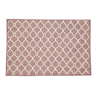 Bilberry Furnishing By Preeti Grover Beige Khadi Printed Cotton Table Mat?for 6 Seater (Mat_104) Pack of 6-thumb1