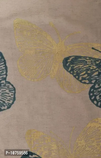 Bilberry Furnishing By Preeti Grover 100% Cotton Aqua & Gold Butterfly Printed Table Runner (TR_06) - (Table Runner Size 14""x36""), Perfect for Gifting and upgrading Your Home d?cor-thumb3