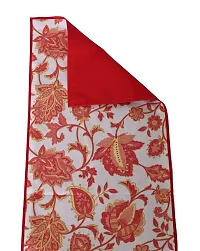 Bilberry Furnishing By Preeti Grover 100% Cotton Elegant Print with Red Border Table Runner (TR_13), Perfect for Gifting and upgrading Your Home d?cor-thumb3