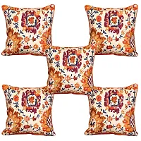 Bilberry Furnishing by Preeti Grover Cotton, Decorative Hand Made Cotton 200 TC Cushion Cover (24"" X 24"" _Beige), Perfect for Gifting and Upgrading Your Home Decor-thumb2