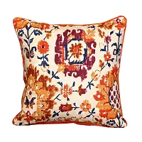 Bilberry Furnishing by Preeti Grover Cotton, Decorative Hand Made Cotton 200 TC Cushion Cover (24"" X 24"" _Beige), Perfect for Gifting and Upgrading Your Home Decor-thumb1