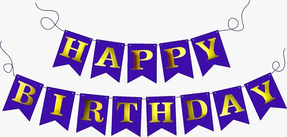 DANDLES Happy Birthday Party Decorations Theme Banner