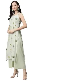 RANG GALI Floral Georgette Printed Sleeveless Kurta for Women Girls-thumb3