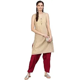 Saadgi Women Maroon Solid Cotton Casual Salwar(SSLSPMRN)-thumb4