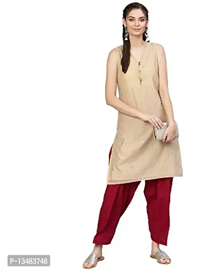 Saadgi Women Maroon Solid Cotton Casual Salwar(SSLSPMRN)-thumb5