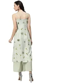 RANG GALI Floral Georgette Printed Sleeveless Kurta for Women Girls-thumb1