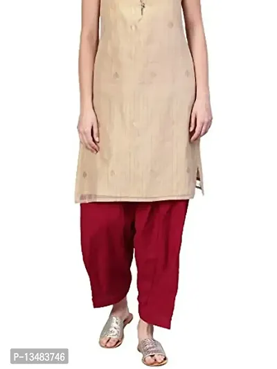 Saadgi Women Maroon Solid Cotton Casual Salwar(SSLSPMRN)-thumb2