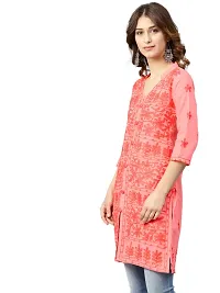 Saadgi Women's Cotton Regular Kurta (ABI-1130-XS_Peach Orange_Large)-thumb2