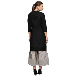 Saadgi Women's Cotton Regular Kurta (IBK9262OW_XXL_Black_X-Large)-thumb1