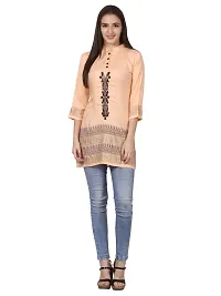 Saadgi Rayon Embroidered Block Print Kurti-thumb3