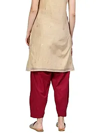 Saadgi Women Maroon Solid Cotton Casual Salwar(SSLSPMRN)-thumb2